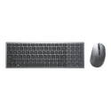 Dell Multi-Device KM7120W - Klávesnice a sada myši - bezdrátový - Bluetooth, 2.4 GHz - QWERTY - britská - titanová šedá