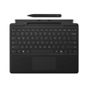 Microsoft Surface Pro Keyboard - Klávesnice - s trackpad, akcelerometr, zásobník pro nabíjení a skladování Surface Slim Pen 2 - QWERTY - anglická - černá - s Slim Pen 2 - pro Surface Pro 8, Pro 9, Pro X