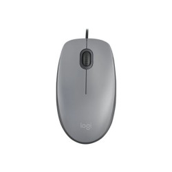 Logitech M110 Silent - Myš - pravák a levák - optický - 3 tlačítka - kabelové - USB-A - středně šedá