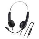 Genius HS-220U AI, sluchátka s mikrofonem, drátová, černá, 2.0, uzavřená, USB - C