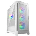 COUGAR PC skříň DUOFACE Pro RGB White Mid Tower TG & Airflow Front Panel 4 x ARGB Fans TG Left Panel