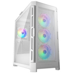 COUGAR PC skříň DUOFACE Pro RGB White Mid Tower TG & Airflow Front Panel 4 x ARGB Fans TG Left Panel