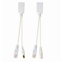 GEMBIRD UTP pasivní PoE adaptér, injector kit 0,15m