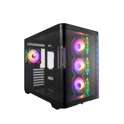 FSP M580-BA Midi Tower Transpar. Černá