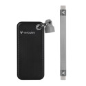 SSD Externí Verbatim Pocket SSD Black Grey, 32194, 2000GB, černý, M.2, obsahuje USB C kabel a pytlík, 1000 MB s-R, USB-C, 1000 MB 