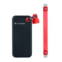 SSD Externí Verbatim Pocket SSD Black Red, 32196, 2000GB, černý, M.2, obsahuje USB C kabel a pytlík, 1000 MB s-R, USB-C, 1000 MB s