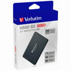 SSD Interní Verbatim Vi550, 49352, 512GB, černý, 560 MB s-R, SATA III, 535 MB s-W