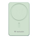 Verbatim, power banka s bezdrátovým nabíjením, 5V, nabíjení telefonu, 32226, 5000mAh, magnetické připevnění, zelená