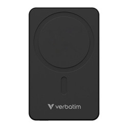 Verbatim, power banka s bezdrátovým nabíjením, 5V, nabíjení telefonu, 32227, 10000mAh, magnetické připevnění, Černá