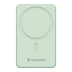 Verbatim, power banka s bezdrátovým nabíjením, 5V, nabíjení telefonu, 32228, 10000mAh, magnetické připevnění, Zelená