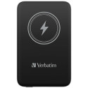 Verbatim, power banka s bezdrátovým nabíjením, 5V, nabíjení telefonu, 32245, 10 000mAh, magnetické připevnění, černá