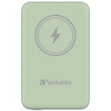 Verbatim, power banka s bezdrátovým nabíjením, 5V, nabíjení telefonu, 32246, 10 000mAh, magnetické připevnění, zelená