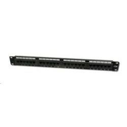 Premium Patch panel 24xRJ45, CAT5E, UTP, černý