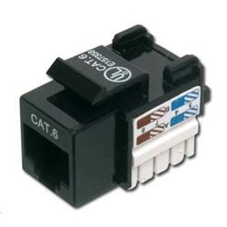Premium DIGITUS Keystone jack RJ45 Cat6, UTP - nestíněný, černý
