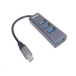PremiumCord 5G SuperSpeed USB Hub Type C na 4x USB 3.2 Gen 1