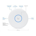 Ubiquiti U7-Pro-XGD, Ceiling-mounted 8-stream WiFi 7 AP with dedicated spectral scanning radio and 10 5 2.5 1 GbE suppor