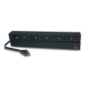 APC Basic Rack-Mount PDU - Pásek na rozvod silnoproudu (k montáži na regál) - AC 120 V - 2.4 kW - vstup: NEMA 5-20 - výstupní konektory: 10 (NEMA 5-20) - 1U - 19" - 3.7 m kabel - černá - pro P N: SMTL1000RMI2UC, SMX1000C, SMX1500RM2UC, SMX1500RM2UCNC, SMX750C, SMX750CNC