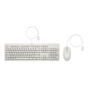 HP 225 - Klávesnice a sada myši - oboustranný, 3-zónové uspořádání, standardní zdvih klíčů - 100% - full size - USB - česká slovenská - kasmírově bílá