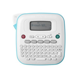 Brother P-Touch PT-N20 - Nástroj pro tvorbu vlastních obalů na disky - Č B - přímý termální - šířka 12 mm - 180 dpi - až 12 mm s - řezačka - vertikální potisk, zrcadlový tisk, náhled tisku, tisk 2 řádek - bílá, modrá