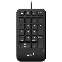 GENIUS NumPad 125 Drátová USB-C Copilot slim design předložka černá