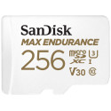 SanDisk MAX ENDURANCE microSDXC 256GB C10, U3, V30 120,000 Hours + SD Adaptér