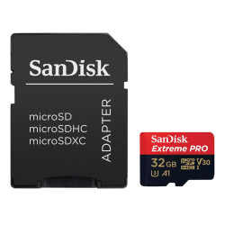 SanDisk Extreme PRO microSDHC 32GB A1 C10 V30 UHS-I U3 SD Adaptér + RescuePRO