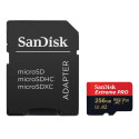 SanDisk Extreme PRO microSDXC 256GB A2 C10 V30 UHS-I U3 200MB s & 140MB s SD Adaptér + 2 years RescuePRO
