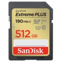 SanDisk Extreme PLUS 512GB SDXC UHS-I, Class 10, U3, V30 up to 190MB s & 130MB s Read Write + 2 years RescuePRO