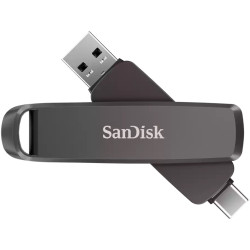 SanDisk Extreme PRO Dual Drive 2TB USB Type-C + USB Type-A USB 3.2 Gen 1 kov černá