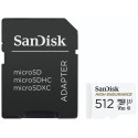 SanDisk High Endurance microSDXC 512GB C10, U3, V30 Full HD 4K videos dash cams & home monitoring + SD Adaptér