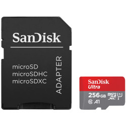 SanDisk Ultra microSDXC 256GB A1 Class 10 UHS-I up to 150MB s + SD adaptér