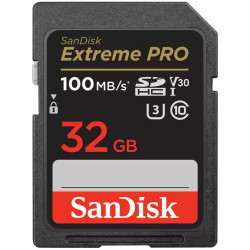 SanDisk Extreme PRO 32GB SDHC UHS-I, Class 10, U3, V30 up to 100MB s & 90MB s Read Write + 2 years RescuePRO
