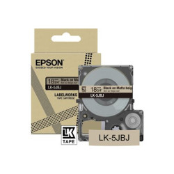 Epson LabelWorks LK-5JBJ - Černá na matné béžové - Role (1,8 cm x 8 m) 1 kazeta y závěsný box - pásková kazeta - pro LabelWorks LW-C410, LW-C610