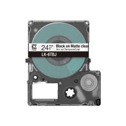Epson LabelWorks LK-6TBJ - Černá na matné průhledné - Role (2,4 cm x 8 m) 1 kazeta y závěsný box - pásková kazeta - pro LabelWorks LW-C610