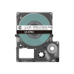 Epson LabelWorks LK-6TWJ - Bílá na matné průhledné - Role (2,4 cm x 8 m) 1 kazeta y závěsný box - pásková kazeta - pro LabelWorks LW-C610