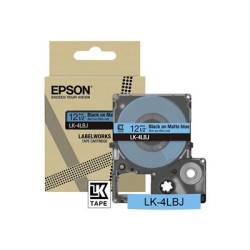 Epson LabelWorks LK-4LBJ - Černá na matné modré - Role (1,2 cm x 8 m) 1 kazeta y závěsný box - páska
