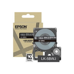 Epson LabelWorks LK-5BWJ - Bílá na matné černé - Role (1,8 cm x 8 m) 1 kazeta y závěsný box - pásková kazeta - pro LabelWorks LW-C410, LW-C610