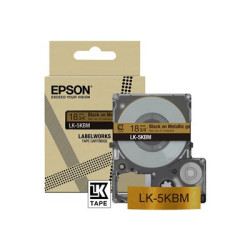 Epson LabelWorks LK-5KBM - Černá na metalické zlaté - Role (1,8 cm x 9 m) 1 kazeta y závěsný box - pásková kazeta - pro LabelWorks LW-C410, LW-C610