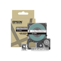 Epson LabelWorks LK-4TWJ - Bílá na matné průhledné - Role (1,2 cm x 8 m) 1 kazeta y závěsný box - pásková kazeta - pro LabelWorks LW-C410, LW-C610