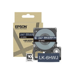 Epson LabelWorks LK-6HWJ - Bílá na matné námořnické modři - Role (2,4 cm x 8 m) 1 kazeta y závěsný box - páska - pro LabelWorks LW-C610