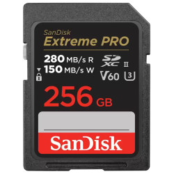 SanDisk Extreme PRO 256GB V60 UHS-II SD cards R:280 W:150MB s