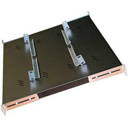 TRITON Police s perforací 19", 1U 750mm, nosnost 80kg, černá