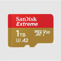 SanDisk micro SDXC karta 1TB Extreme (190 MB s Class 10, UHS-I U3 V30) + adaptér