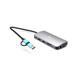 i-tec USB 3.0 USB-C Thunderbolt 3x Display Metal Nano Dock with LAN, PD 100 W