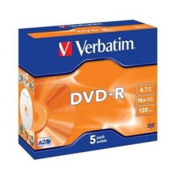 VERBATIM DVD-R (5-pack)Jewel 16x 4.7GB