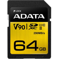 ADATA SDXC karta 64GB UHS-I U3 Class 10, Premier One (R: 290MB W: 260MB)