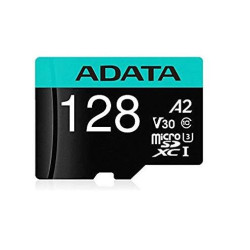 ADATA MicroSDXC karta 128GB Premier Pro UHS-I V30S (R:100 W:80 MB s) + SD adaptér