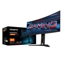 GIGABYTE LCD - 34" Gaming monitor MO34WQC, OLED, 3440 x 1440 WQHD, 175Hz, 1.5M:1, 250cd m2, 0.03ms, 2xHDMI, 1xDP