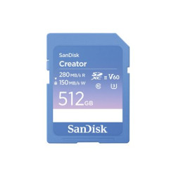 SanDisk Creator - Paměťová karta flash - 512 GB - Video Class V60 UHS-II U3 Class10 - SDXC UHS-II