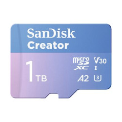 SanDisk Creator - Paměťová karta flash (adaptér microSDXC na SD zahrnuto) - 1 TB - A2 Video Class V30 UHS-I U3 - microSDXC UHS-I
